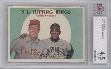 1959 Topps - [Base] #317 - N.L. Hitting Kings (Richie Ashburn, Willie Mays) [BVG 4.5 VG‑EX+]