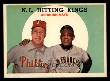 1959 Topps - [Base] #317 - N.L. Hitting Kings (Richie Ashburn, Willie Mays) [EX]