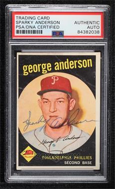 1959 Topps - [Base] #338 - George Anderson [PSA Authentic PSA/DNA Cert]