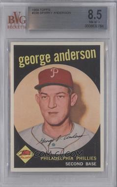 1959 Topps - [Base] #338 - George Anderson [BVG 8.5 NM‑MT+]