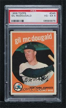 1959 Topps - [Base] #345 - Gil McDougald [PSA 4 VG‑EX]