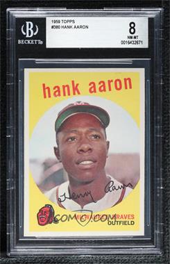 1959 Topps - [Base] #380 - Hank Aaron [BGS 8 NM‑MT]