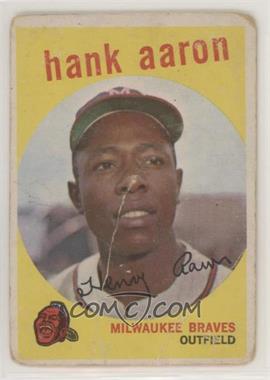 1959 Topps - [Base] #380 - Hank Aaron [Poor to Fair]