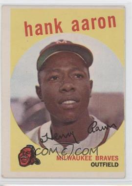 1959 Topps - [Base] #380 - Hank Aaron [Good to VG‑EX]