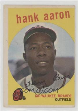 1959 Topps - [Base] #380 - Hank Aaron [Good to VG‑EX]