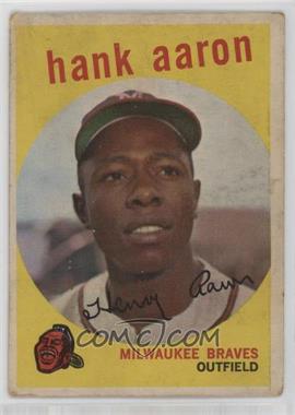 1959 Topps - [Base] #380 - Hank Aaron [Good to VG‑EX]