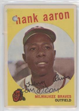 1959 Topps - [Base] #380 - Hank Aaron [Poor to Fair]
