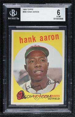 1959 Topps - [Base] #380 - Hank Aaron [BGS 6 EX‑MT]