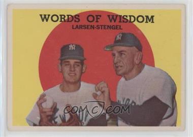 1959 Topps - [Base] #383 - Words of Wisdom (Don Larsen, Casey Stengel) [Good to VG‑EX]