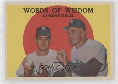 1959 Topps - [Base] #383 - Words of Wisdom (Don Larsen, Casey Stengel) [Good to VG‑EX]