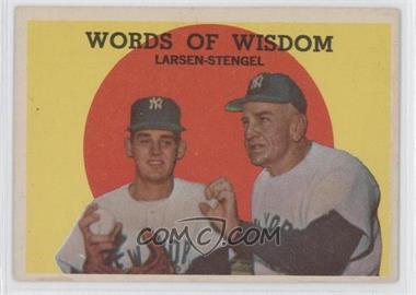 1959 Topps - [Base] #383 - Words of Wisdom (Don Larsen, Casey Stengel) [Good to VG‑EX]