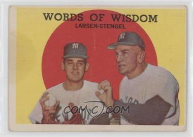 1959 Topps - [Base] #383 - Words of Wisdom (Don Larsen, Casey Stengel) [Poor to Fair]