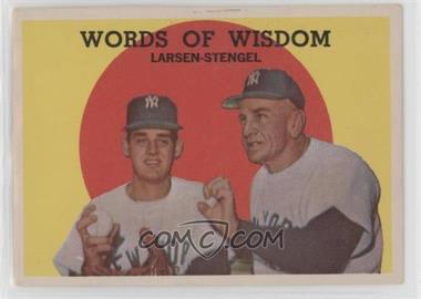 1959 Topps - [Base] #383 - Words of Wisdom (Don Larsen, Casey Stengel) [Good to VG‑EX]