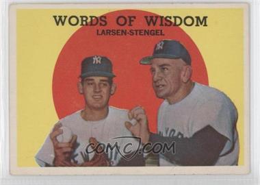 1959 Topps - [Base] #383 - Words of Wisdom (Don Larsen, Casey Stengel)