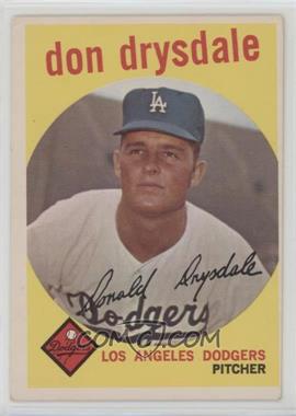 1959 Topps - [Base] #387 - Don Drysdale [Good to VG‑EX]