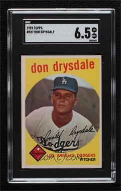 1959 Topps - [Base] #387 - Don Drysdale [SGC 6.5 EX/NM+]