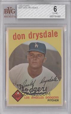1959 Topps - [Base] #387 - Don Drysdale [BVG 6 EX‑MT]