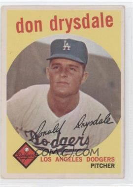 1959 Topps - [Base] #387 - Don Drysdale [Good to VG‑EX]