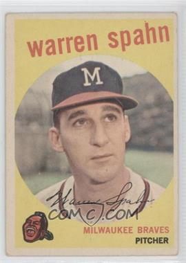 1959 Topps - [Base] #40.2 - Warren Spahn (Born 1931, "3" Partially Obscured) [Good to VG‑EX]