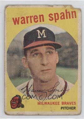 1959 Topps - [Base] #40.3 - Warren Spahn (Born 1921) [Poor to Fair]