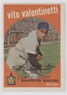 1959 Topps - [Base] #44.1 - Vito Valentinetti (Colon Between Home and Bronx)