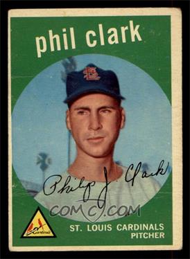 1959 Topps - [Base] #454 - Phil Clark [GOOD]