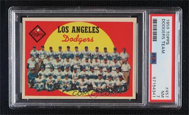 1959 Topps - [Base] #457 - Sixth Series Checklist - Los Angeles Dodgers [PSA 7 NM]