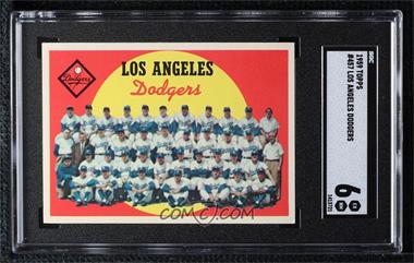 1959 Topps - [Base] #457 - Sixth Series Checklist - Los Angeles Dodgers [SGC 6 EX/NM]