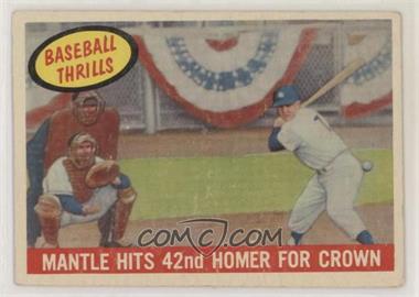 1959 Topps - [Base] #461 - Mantle Hits 42nd Homer for Crown (Mickey Mantle)