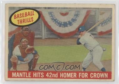 1959 Topps - [Base] #461 - Mantle Hits 42nd Homer for Crown (Mickey Mantle)