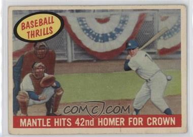 1959 Topps - [Base] #461 - Mantle Hits 42nd Homer for Crown (Mickey Mantle)
