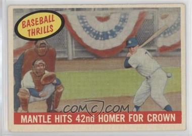 1959 Topps - [Base] #461 - Mantle Hits 42nd Homer for Crown (Mickey Mantle)