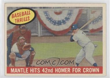 1959 Topps - [Base] #461 - Mantle Hits 42nd Homer for Crown (Mickey Mantle)