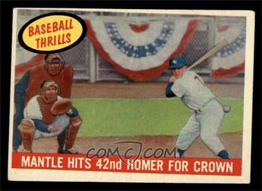 1959 Topps - [Base] #461 - Mantle Hits 42nd Homer for Crown (Mickey Mantle) [VG EX]