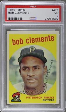 1959 Topps - [Base] #478 - Roberto Clemente (Called Bob On Card) [PSA 3 VG]