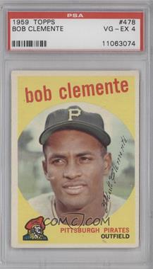 1959 Topps - [Base] #478 - Roberto Clemente (Called Bob On Card) [PSA 4 VG‑EX]