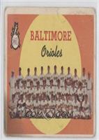 First Series Checklist - Baltimore Orioles [Poor to Fair]
