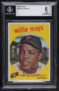1959 Topps - [Base] #50 - Willie Mays [BGS 6 EX‑MT]