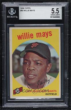 1959 Topps - [Base] #50 - Willie Mays [BGS 5.5 EXCELLENT+]