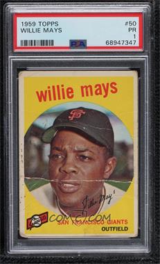 1959 Topps - [Base] #50 - Willie Mays [PSA 1 PR]