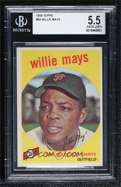 1959 Topps - [Base] #50 - Willie Mays [BGS 5.5 EXCELLENT+]