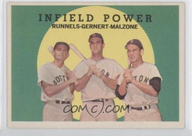 1959 Topps - [Base] #519 - High # - Infield Power (Pete Runnels, Dick Gernert, Frank Malzone) [Noted]