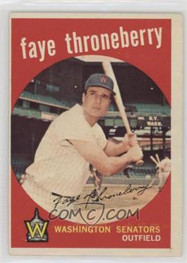 1959 Topps - [Base] #534 - High # - Faye Throneberry [Good to VG‑EX]