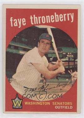 1959 Topps - [Base] #534 - High # - Faye Throneberry [Good to VG‑EX]