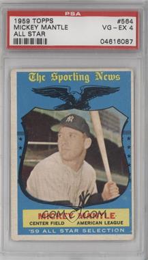 1959 Topps - [Base] #564 - High # - Mickey Mantle [PSA 4 VG‑EX]