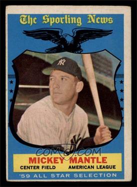 1959 Topps - [Base] #564 - High # - Mickey Mantle [VG EX]