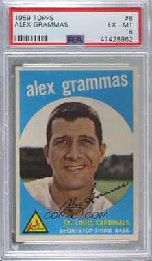 1959 Topps - [Base] #6 - Alex Grammas [PSA 6 EX‑MT]