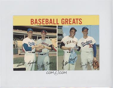 1960-75 Mitock & Sons Postcards - [Base] #P62008 - Baseball Greats (Don Drysdale, Dean Chance, Willie Mays, Sandy Koufax)