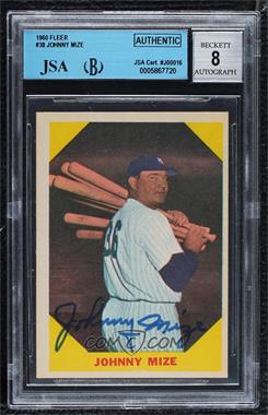 1960 Fleer Baseball Greats - [Base] #38 - Johnny Mize [JSA Certified Encased by BGS]