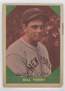 1960 Fleer Baseball Greats - [Base] #52 - Bill Terry [Poor to Fair]